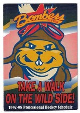 1997-98 Dayton Bombers ECHL Hockey Schedule !!! Bank One