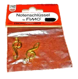 2 Violin-Notenschlüssel golden für FIMO EFA Eberhard Faber Hobby je 3 x 1 cm - Bild 1 von 1