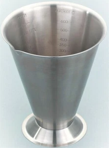 MESSBECHER MESSEN BECHER EDELSTAHL MEASURING CUP POT GRADUE INOX 750ml stainless - Picture 1 of 2