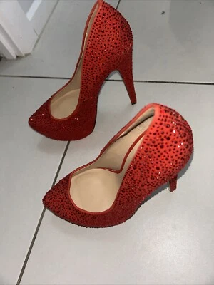 Salto alto taylor says topeka the wizard of oz rubi diamante vermelho tamanho 8.5 (acc478 - Imagem 1 de 4