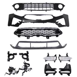 Complete Front Bumper Upper Lower Grille Set W/ Fog Lamp For 2019-2021 Kia Forte - Bild 1 von 7
