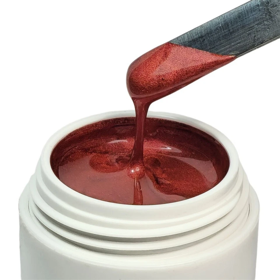 Premium UV Farbgel Red Shine 5ml High Quality Gel Rot Schimmer Fullcover Glitzer - Bild 1 von 4