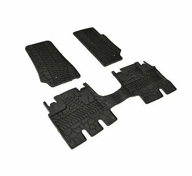 07-13 Jeep Wrangler 4 Door Slush Mats Front & Rear Factory Mopar New Oem - Изображение 1 из 1