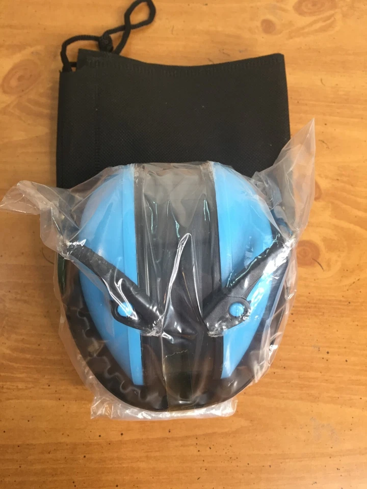 Protetor de ouvido infantil azul -- faixa de cabeça sobre a orelha com bolsa de armazenamento - Imagem 1 de 4