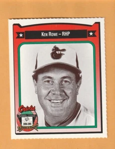 Tarjeta corona Ken Rowe Baltimore Orioles 1991 #395 Ferndale Michigan 9D - Imagen 1 de 2