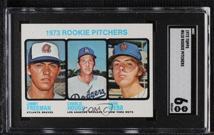 1973 Topps High # Jimmy Freeman Charlie Hough Hank Webb #610 SGC 6 Rookie RC