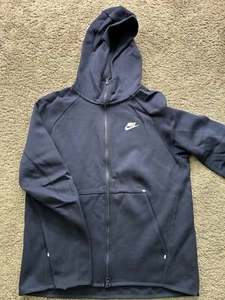 Nike Tech Fleece Full Zip Hoodie Sweatshirt Navy Blue 928483-473 Men's Medium - Picture 1 of 1