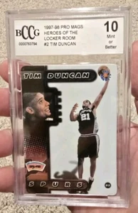 1997-98 PRO MAGS HEROES Of THE LOCKER ROOM TIM DUNCAN #2 BCCG 10 MT S.A. SPURS - Bild 1 von 3