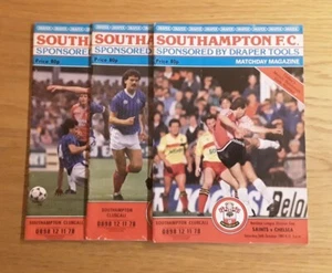 Southampton 1987/88 Auswahl der Home League Programme aus dem Menü - Bild 1 von 4