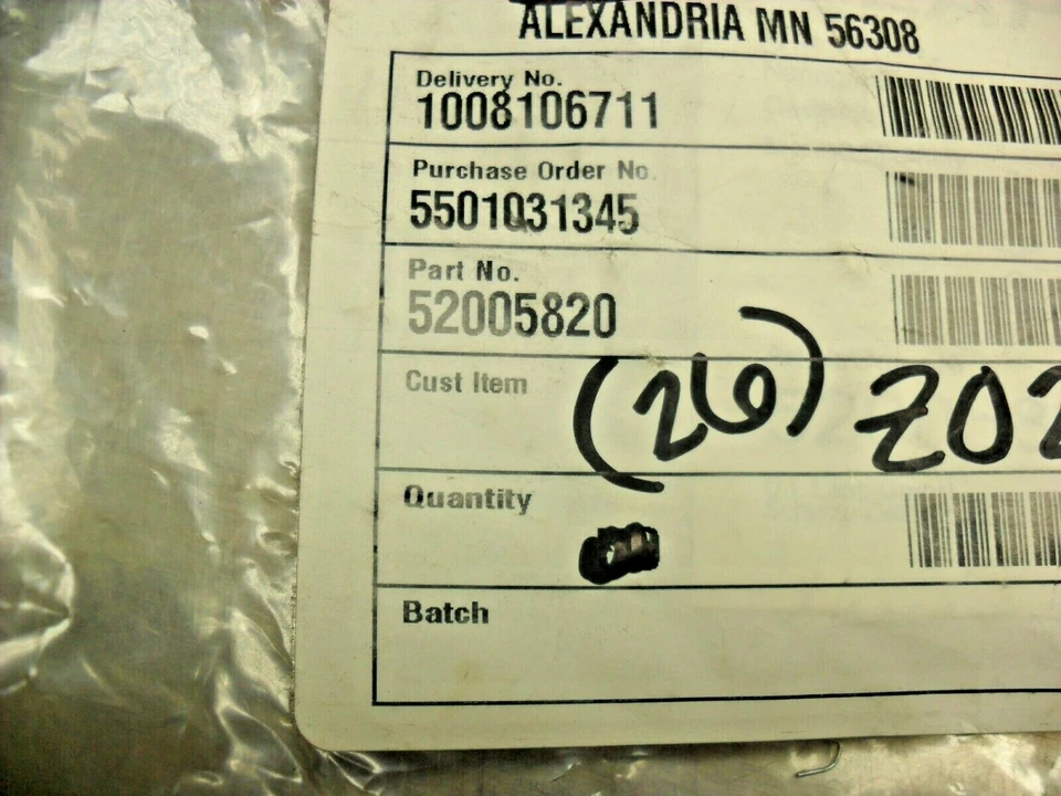 qty 26    Straight terminal connector # 52005820 Braid,14mm; polypropylene;   - Image 1 of 3