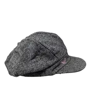 Gorra ajustada Roxy Newsboy Pressboy gris talla única logotipo bordado - Imagen 1 de 9