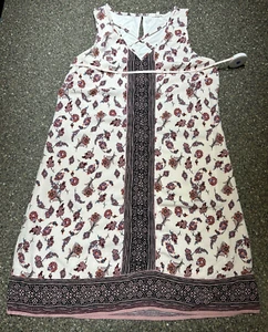 Maurice's Women's Pink - Purple Floral Sleeveless Lined Shift Dress - Size Med - Picture 1 of 5