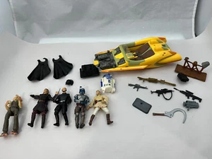 Early 2000’s Star Wars Figure & Misc. Lot - Speeder, Fett, Anakin, Jar Jar, More - Picture 1 of 11