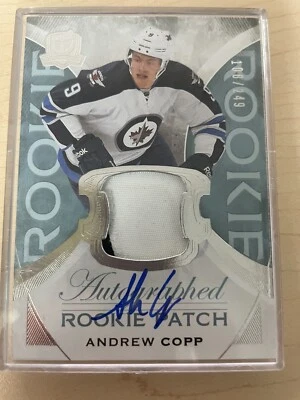 2014-15 Upper Deck The Cup Rookie Patch Auto Andrew Copp,#108/249, 2 Color Patch - Image 1 of 3