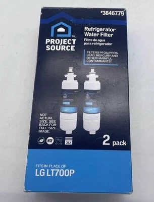 Project Source 3846779 Refrigerator Water Filter Fits LG LT700P 2 Pack New - Image 1 of 2