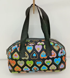 Borsa a tracolla piccola rosa e nera con zip borsello interno imbottito fondo antiscivolo - Foto 1 di 8