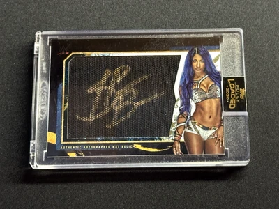 2020 Topps WWE Fully Loaded SASHA BANKS NXT Takeover Autograph Mat Relic #14/99 - Image 1 of 4
