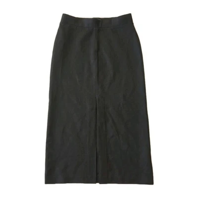 Jones New York Mujer XS Clásica Negra Maxi/Midi Falda Pull-On Frontal Abertura  Foto 1 de 4