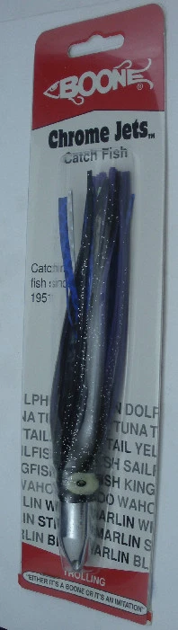 Воблер Boone 22104 7 дюймов Chrome Bullet Jet 3 унции черный/фиолетовый - Изображение 1 из 3