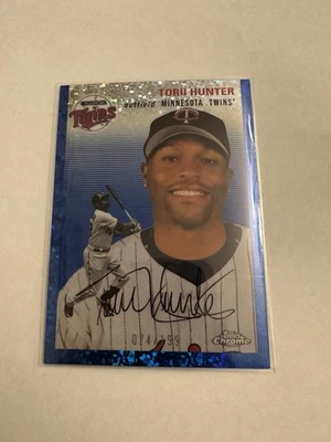 2023 Topps Chrome Platinum Anniversary - Torii Hunter Blue Prism Refractor /199 - Image 1 of 2