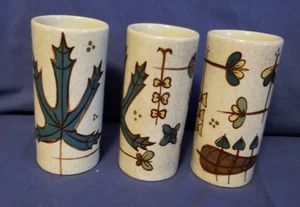Century House Pottery Keramik 1958 Konvolut 3 Becher Gläser 6" MCM - Bild 1 von 4