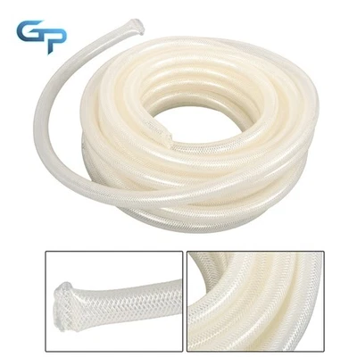 50ft Clear Braided Hose 3/4" ID x 1" OD, High Pressure Reinforced PVC Flexible - Image 1 of 4