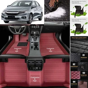 For Honda City Car Floor Mats Luxury Waterproof Carpets Liners Interior Auto - Imagen 1 de 25