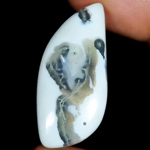 100% Natural Solar Moss Agate Cabochon Loose Gemstone 28.20 Cts 16x36x5 mm YU398 - Picture 1 of 7