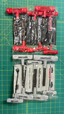 Craftsman USA Metric/SAE  T-Handle Hex Allen Wrench Set Cushion Grip 46297 46298 - Image 1 of 4