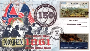 Scott 4522 / 23 44 Cents Fort Sumter  1st Bull Run Therome Color Printed FDC - Picture 1 of 2
