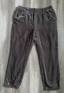 Garnet Hill weicher Samt braun spitz zulaufendes Bein Cropped Damen Gr. 8 Hose Pant - Bild 1 von 12