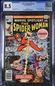 Marvel Spotlight #32 1977 Marvel Comic VF+ CGC Graded Key 1st App Spider-Woman - Picture 1 of 2