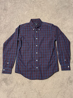 Brooks Brothers Non Iron Button Down Dress Shirt-Boys Size M-Blue/Red Plaid-EUC - Image 1 of 4
