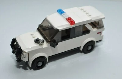 Custom Police Interceptor Utility Vehicle White Compatible with LEGO® Bricks - Image 1 of 4