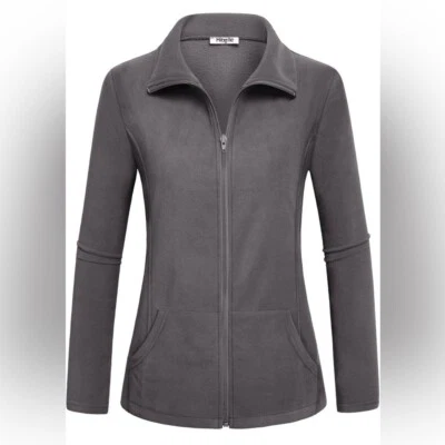 Acogedor chic! Chaqueta Hibelle Gris Polar con Cremallera - XL Foto 1 de 4