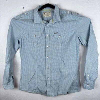 Marc Ecko Men's Pearl Snap Dress Shirt Button Down Size L Cut & Sew Western - Image 1 of 4
