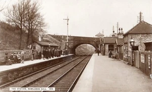 ROWLANDS GILL. RAILWAY STATION # 1972 IN MONARCH SERIES BY R.JOHNSTON & SON - Picture 1 of 1