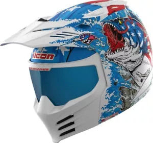 ICON Elsinore American Basstard Helmet 2XL Blue 0104-3283 - Picture 1 of 4