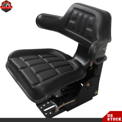 Asiento de suspensión de tractor negro con reposabrazos para Massey Ferguson/Ford/New Holland Foto 1 de 4