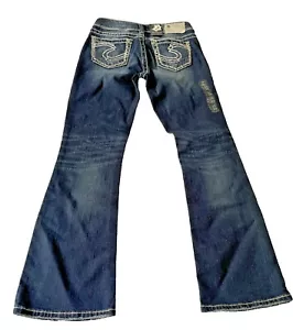 Silver Jeans Co. Suki Bootcut Mid-Rise Relaxed Fit Blue Denim Jeans Womens Size - Picture 1 of 15