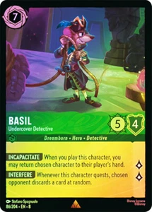 Lorcana COLD FOIL Basil - Undercover Detective - Reign of Jafar # 086 - Picture 1 of 1