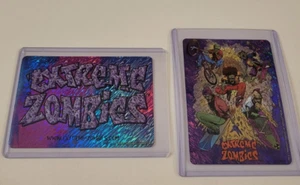 EXTREME ZOMBIES 1990's U.K. Prismatic PRISM 2VENDING MACHINE STICKER CARDS Rare - Picture 1 of 3