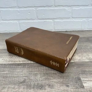 LDS Holy Bible King James Version KJV LDS Brown 1979 9 1/2 x 6 1/2 - Foto 1 di 13
