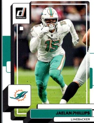2022 Donruss Jaelan Phillips Miami Dolphins #128 - Image 1 of 2