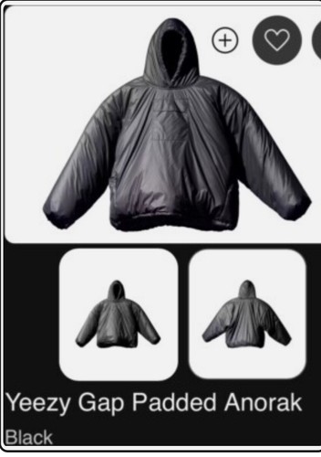 Yeezy Gap Engineered By Balenciaga Cappuccio Anorak Imbottito Taglia Large