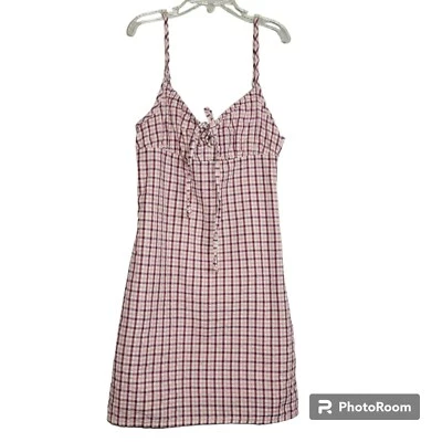 Sky & Sparrow Dress, Girls XXS Sundress / Jumper, Red & Pink Check, Cotton, GUC - Image 1 of 4