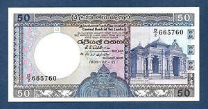 (DN) Sri Lanka 50 Rupees 1989 P-98a "D/2" UNC