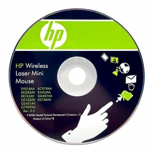 HP Wireless Laser Mini Mouse CD 2008 Hewlett-Packard - Picture 1 of 1