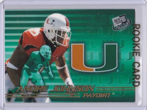 Tarjeta de novato Andre Johnson 2003 pase de prensa Paydirt Texas NFL fútbol americano radiocontrol - Imagen 1 de 2
