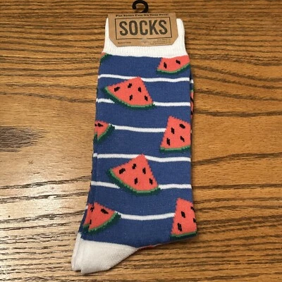 Новый с Ярлыками арбуз платье носки новинка мужчин 6-12 многоцветный сумасшедший Bioworld - Изображение 1 из 4